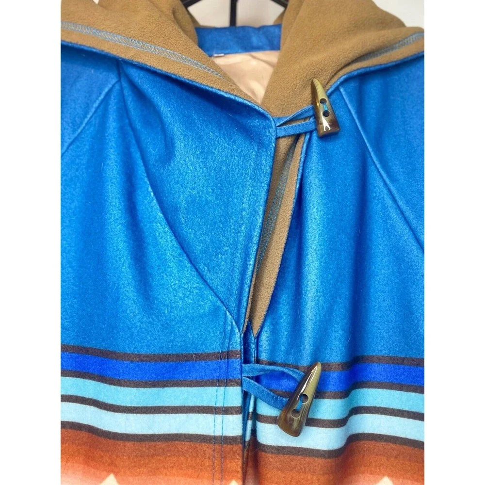 Southwestern Print Hooded Multicolor Sz S Jacket - Picture 6 of 16